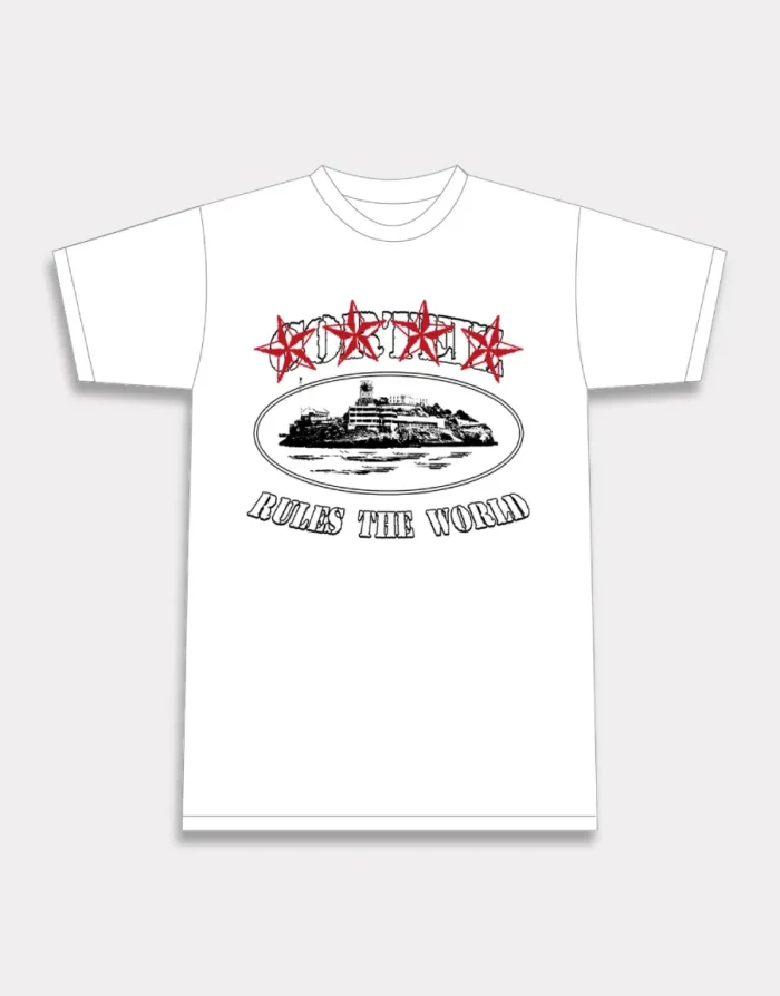 Corteiz 4Starz Alcatraz T-shirt White