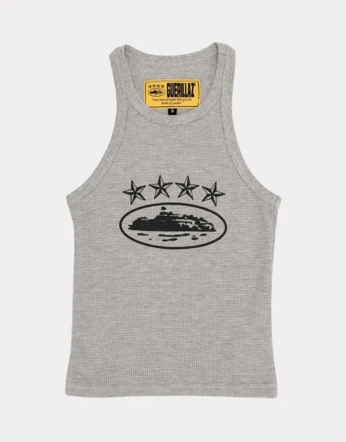 Corteiz 4Starz Alcatraz Womens Tank Top Grey