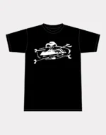 Corteiz Alcatraz Skull T-shirt Black