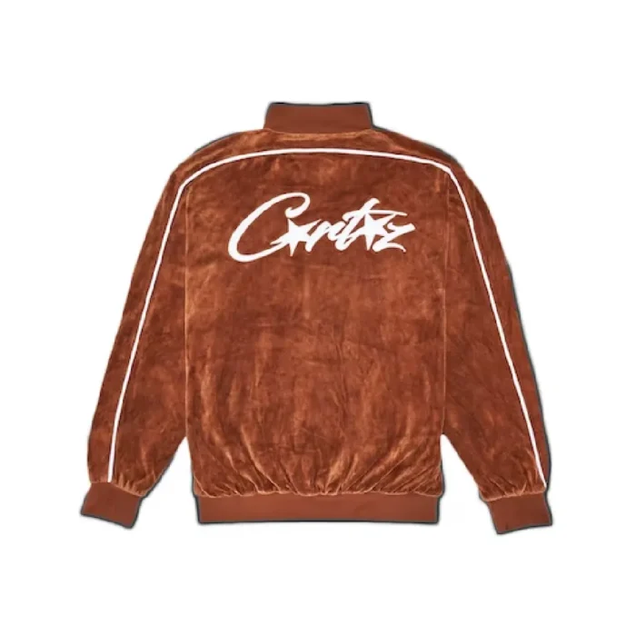 Corteiz All starz VVS Velour Jacket Brown