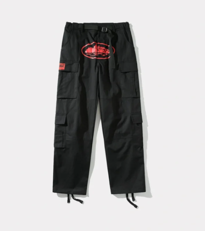 Corteiz Purp Guerillaz Cargos Black/Red