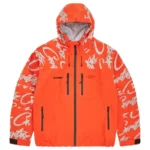 Corteiz Elitework Waterproof Shell Jacket in Orange