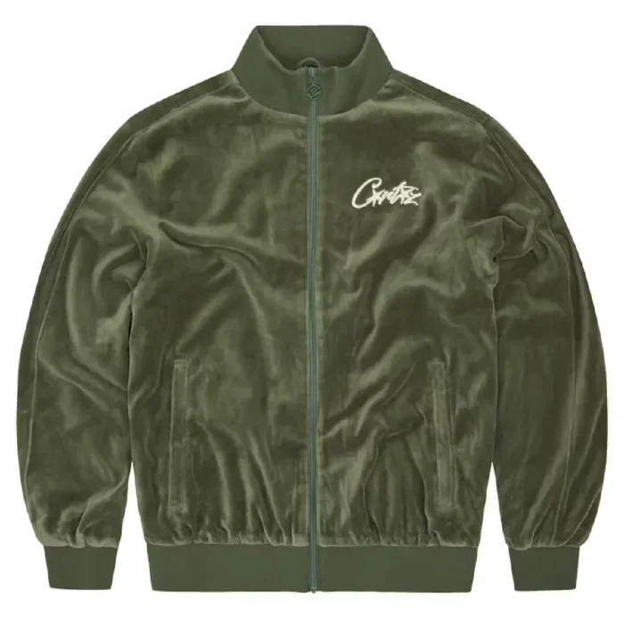 Corteiz VVS Velour Jacket in Green