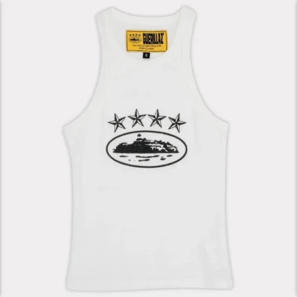 Corteiz 4Starz Alcatraz Womens Tank Top White