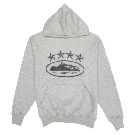 Corteiz 4Starz Alcatraz Hoodie Grey