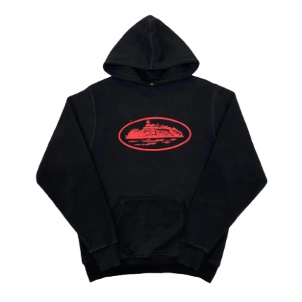 Corteiz Alcatraz Hoodie Black/Red